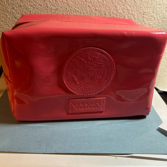 Versace Glossy Red Toiletry Bag - Picture 1 of 4